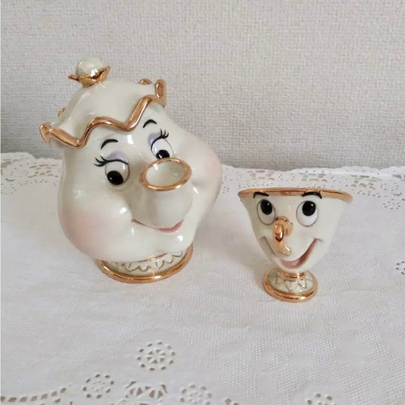 Lenox Accents Disney Lenox Beauty And The Beast Mrs Potts And Chip